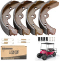10L0L Golf Cart Brake Shoes Kit for Club Car DS & Carryall 1981-1994 OEM 101146302 101880701, EZGO XI-Serial 1983-1986, Yamaha G1 1978-1980, etc