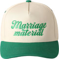 MIRMARU Two-Tone Vintage Canvas Trucker Hats for Men & Women, Adjustable Size Baseball Caps with Trendy Embroidered Design