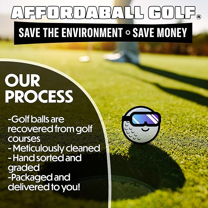 Afford-A-Ball Golf. (50 Pack) Used and Recycled Color Golf Ball Mix. Miscellaneous Brands. Colored Golf Accessories for Men & Women. for Play, Practice and Backyard.