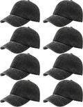 8 Pack Vintage Washed Baseball Cap Golf Dad Hat Distressed Cotton Plain Trucker Hats for Men Women