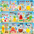 Aowplc 48 Sheets Summer Fun Make-a-Face Sticker Set by Aowplc