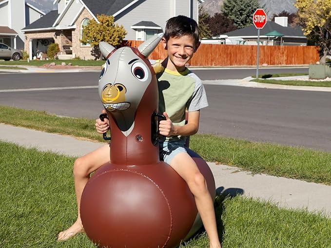 Hearthsong Hop N Go Inflatable Bull Riding Bouncy Hopping Toys - Image 5
