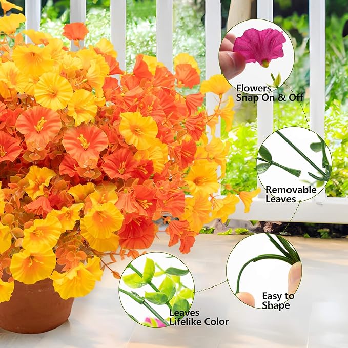 16 Bundles Fall Mums Artificial Flowers - Image 4