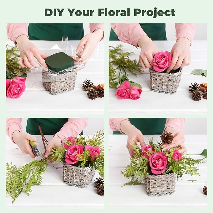Upgraded 6 Pack Floral Flower Foam Blocks, Wet & Dry Florist Foam Styrofoam - Image 4