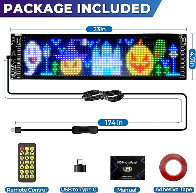 DITRIO Golf Cart Devil Eyes Light,23x5in Programmable Flexible Led Eyes for Car Windshield with App/Remote Control,High Bright DIY Animated Scrolling Electra Eyes for Golf Cart Trucks Suvs Decor
