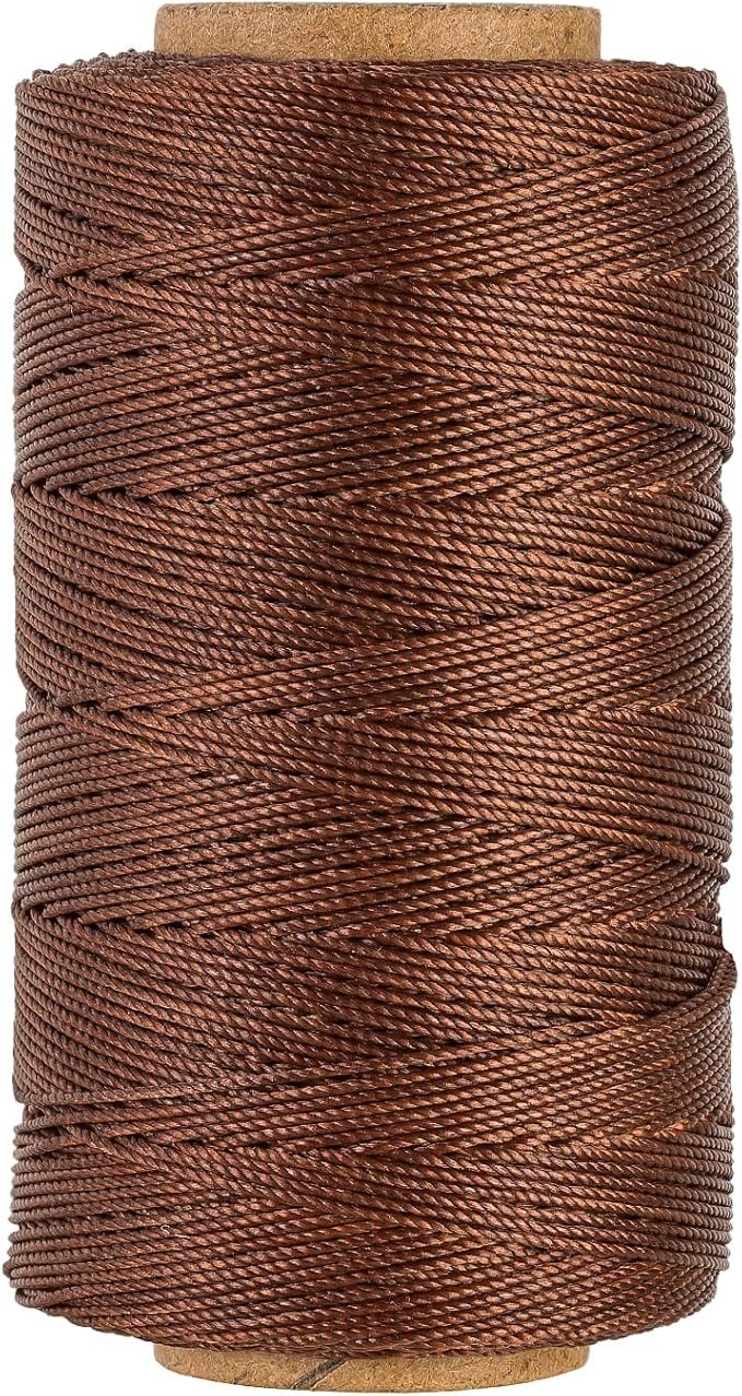 Bonded 0.8mm Round Waxed Polyester Cord, 3-ply Wax Coated Thread, 197 Yards by Wearecommittedtohelpingpeoplecreatebeautifuluniqueandpersonalizedhandcraftedcreations