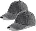 LANGZHEN Unisex Baseball Cap 100% Cotton Fits Men Women Washed Denim Adjustable Dad Hat