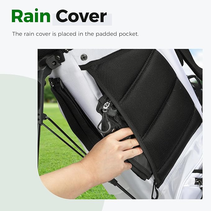 Findway 14 Way Golf Stand Bag, Lightweight Golf Bag with Stand for Men Women, Golf Club Carry Bag with Dual Strap, Rain Cover, Multiple Pockets, Golf Ball Holder