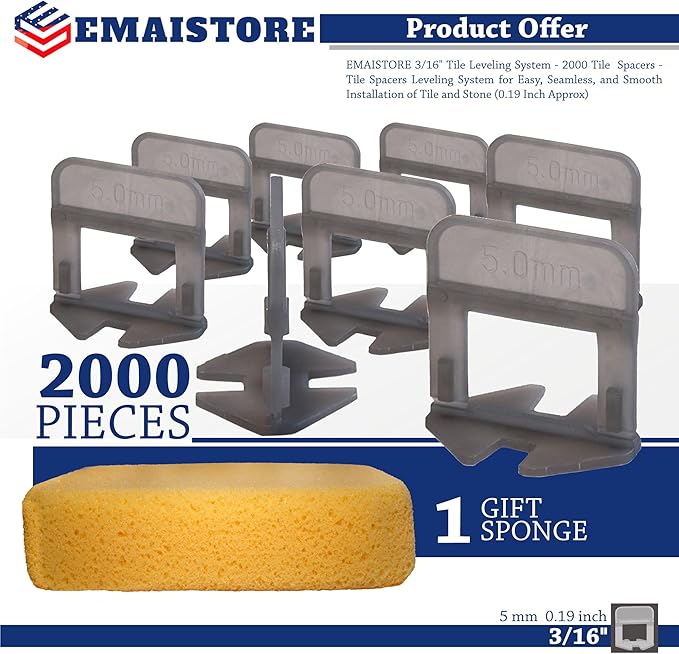 Tile Leveling System – 2000 Tile Spacers – Compatible - Image 2