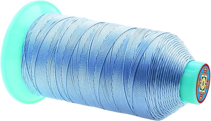 Mandala Crafts Bonded Nylon Thread Light Blue Heavy Duty Sewing Threads - Image 2