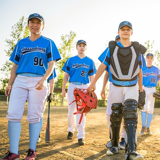 Haysandy Baseball or Softball Sock and Belt Combo Set 3 Football Baseball Socks with Softball Belt for Youth Boys Kids