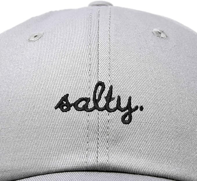 DALIX Salty Embroidered Cotton Beach Baseball Cap Adjustable Dad Hat Womens