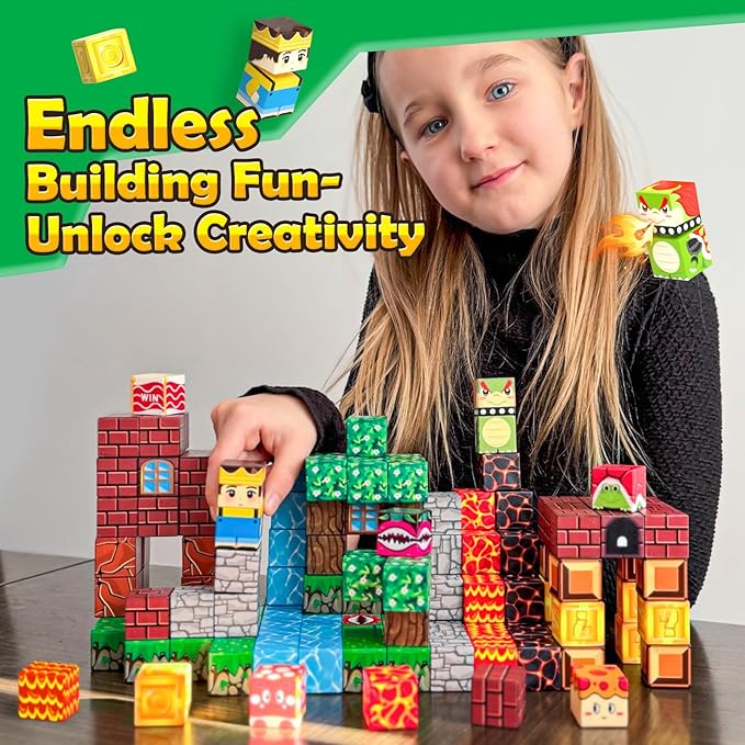 100PCS Magnetic Blocks Magnetic Building Blocks Sensory Toys - Image 6