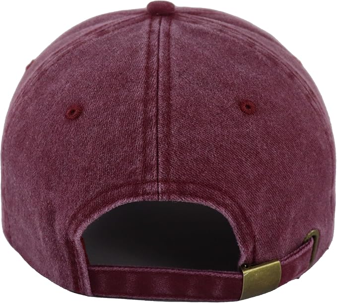 Boat Hair Don't Care Hats for Men Women, Adjustable Embroidered Cotton Washed Distressed Denim Fishing Baseball Cap