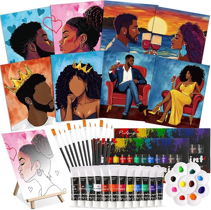 Cholemy 36 Pcs Paint and Sip Kit by Cholemy