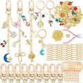 MORWLAT 358 PCS Gold DIY Keychain Making Kit Cute Bag Charm Kit 110 Charms 28 by MORWLAT