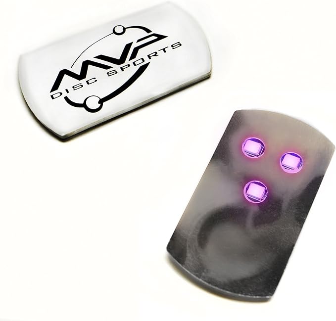 MVP Disc Golf Flat LED Tri-lite Disc Golf Lights (Pack of 10) (Magenta)