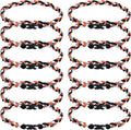 12Pack Baseball Necklaces for Boys, 18inches Braided Rope Tornado Titanium Sports Necklaces, Ideal for Baseball Team Gifts, Party Favors, Baseball Accessories Drip，Multi-Color