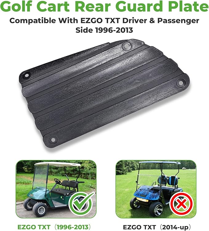 10L0L Golf Cart Rear Driver & Passenger Side Guard Set - Replacement Parts Compatible with EZGO TXT Golf Cart Models, Rugged and Durable, OEM# 75126G01 & 75126G02