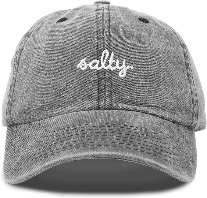 DALIX Salty Embroidered Cotton Beach Baseball Cap Adjustable Dad Hat Womens
