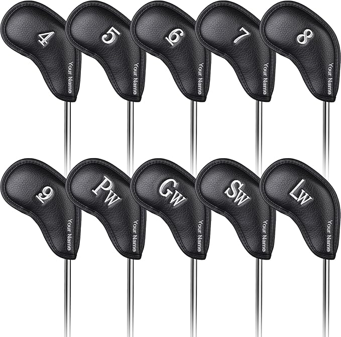 Craftsman Golf Magnetic Iron Headcovers Protective Cover with Large No. Available for Customize Name