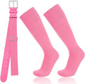 Baseball Socks and Belt Combo for Youth Adult - Softball Socks and Belt for Boys and Girls
