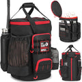 Baseball Bucket Bag Baseball Coaching Accessories Organizer Softball Bucket Bag with Anti-Slip Bottom & Multiple Pockets for Bat, Gloves, Scoreboards