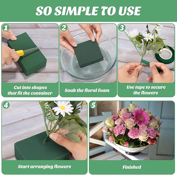 Aneco 24 Pieces Floral Foam Blocks - Image 4