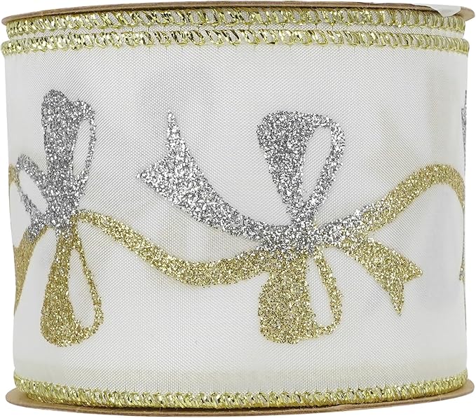 MEEDEE Gold & Silver Christmas Ribbon - Image 9