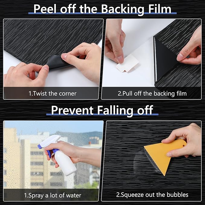 Haton Blackout Window Film, Static Cling Frosted Privacy - Image 8