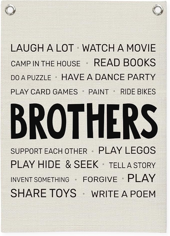 Boys Room Decor, Brothers Make The Best Friends Toddler Room Banner, Playroom by Unknown
