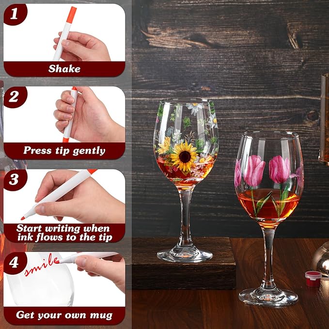 Pickmesh 4 Set Paint Your Own Glasses Kit - Image 3