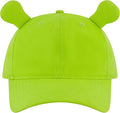 Shrek Baseball Cap, Adult Cotton Dad Hat with Curved Brim and 3D Ears, Green, One Size