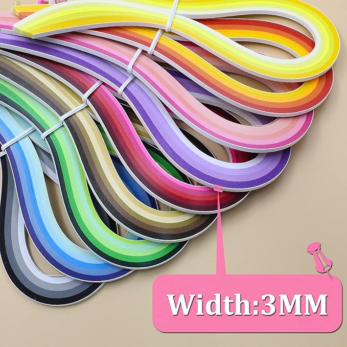 Zorfeter 9 Sets Multi-Color Quilling Paper Strips Kits 900 Strips 42 Colors - Image 4