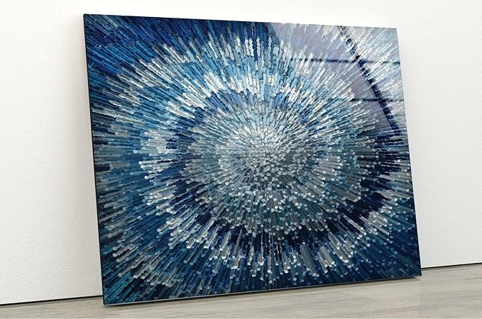 My Photostation.com 30Wx24H'' Abstract Blue Textured Glass Wall ArtTempered - Image 7