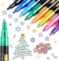 FUMILE 8 Colors Double Line Outline Markers, Glitter Marker by FUMILE