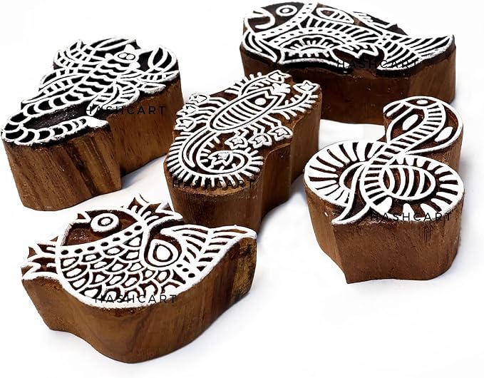 Wooden Stamp Block for Printing by Hashcart