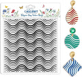 CHGCRAFT Wavy Lines Pattern Polymer Clay Texture Sheet Modern Gradient Art by chgcraft