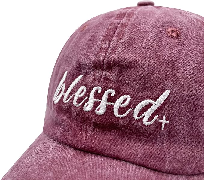 Waldeal Women's Embroidered Dad Hat, Adjustable Vintage Washed Cotton Baseball Cap for Men