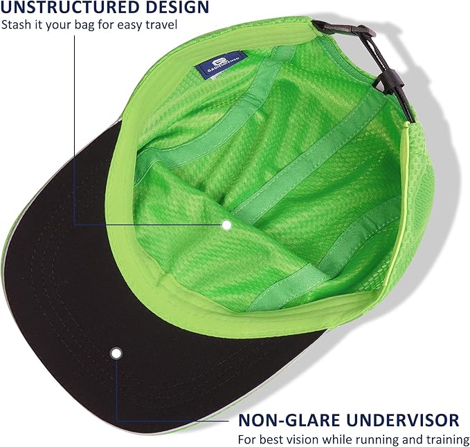 GADIEMKENSD Women's Race Day Running Cap Performance Mesh Hat - Excellent Ventilation, Lightweight, Reflective Safety