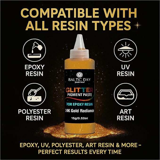 50 Color Glitter Pigment Paste for Epoxy Resin, Mica Metallic Resin Pigment Set - Image 9