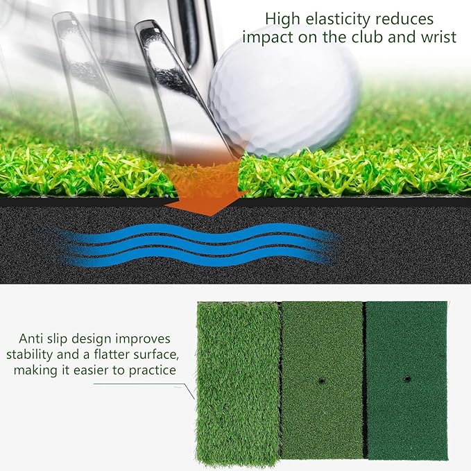 Golf Nets for Backyard Driving Real Golf Balls with Strike Zone Target - 10x7ft Heavy Duty Practice Net, Portable Golf Hitting Net for Outdoor/Indoor Training, Gifts for Men Dad Him and Golfer