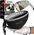 GAIARENA Golf Cleaning Bag Pouch Golf Ball Washer Club Cleaner with Scrub and Wipe Cloth Gifts Ideas for Golfers On-Course Golf Accessories