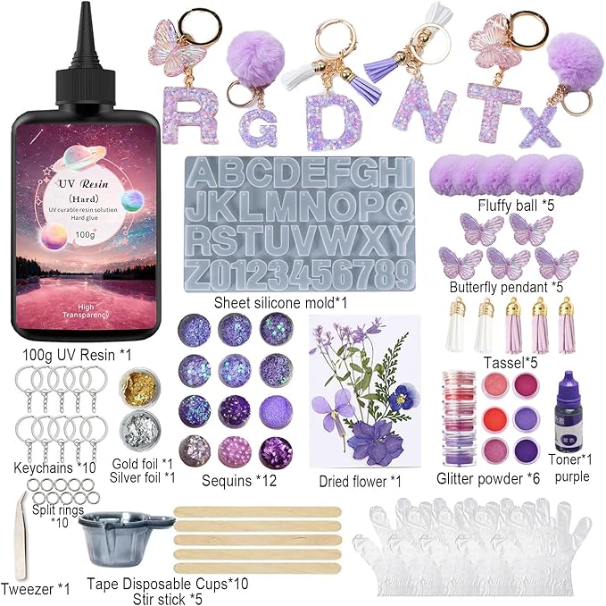 YV-cozx UV Resin Jewelry Making Kit, Crystal Clear Resin - Image 2