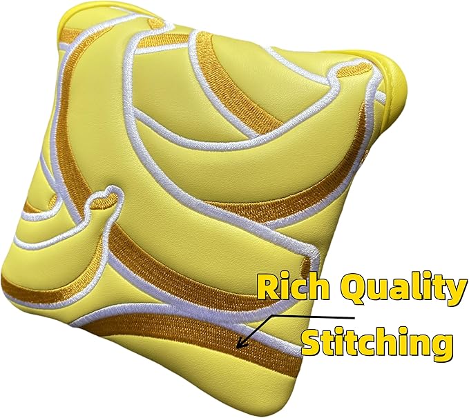Golf Mallet Putter Head Cover Headcovers Fruit Style Golf Square Mallet Putter Cover with Magnetic Closure - Premium Golf Club Covers Accessories for Men