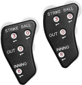 Watayo Wheel Baseball Umpire Clicker, Umpire Indicator Gear, Practical Baseball Counter Clicker for Scorekeeper Recording Outs & Innings Balls