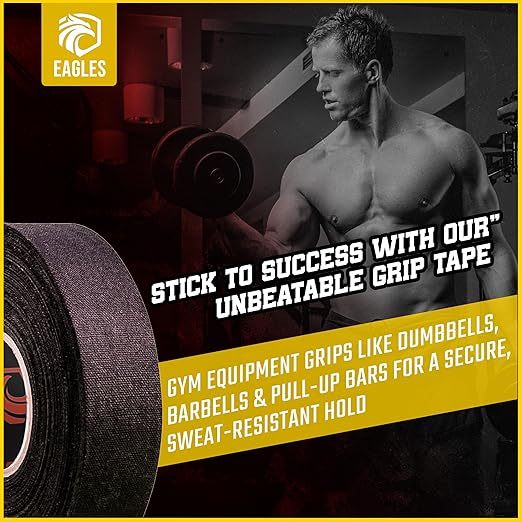 EAGLES Hockey Tape Multipurpose Cloth Tape Roll for Lacrosse Baseball & Softball Bats, Rackets, Pullup Bars, Gardening Tools, Sports Gift Perfect for Wrist, Ankle, Foot, Knee and Hand Taping