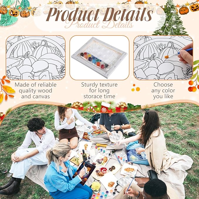 Zhanmai 12 Pack Pre Drawn Canvas - Image 3