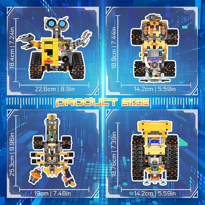Robot Building Kit for Kids and Adults, 4-in-1 Rechargeable RC Robotics Kit - Image 7