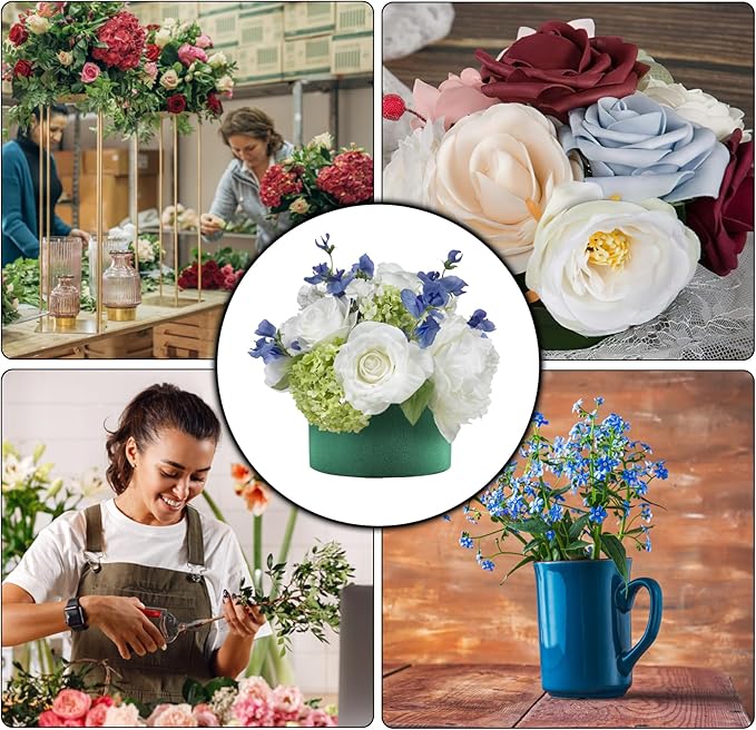 12Pcs Round Floral Foam Blocks, Wet and Dry Foam Bricks - Image 7